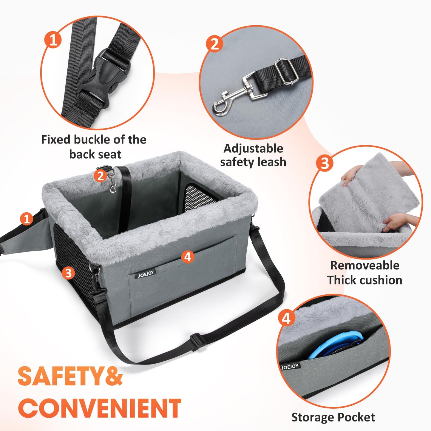 JOEJOY Dog Booster Seat for Pets up to 20 lbs