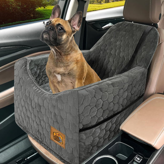 Travel Dog Car Seat for Dogs up to 35 lbs – Gray